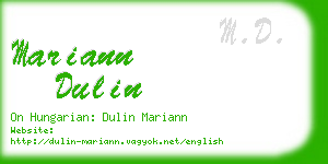 mariann dulin business card